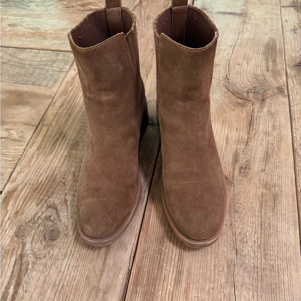 Dolce Vita Brown Ankle Booties with Elastic Panels
